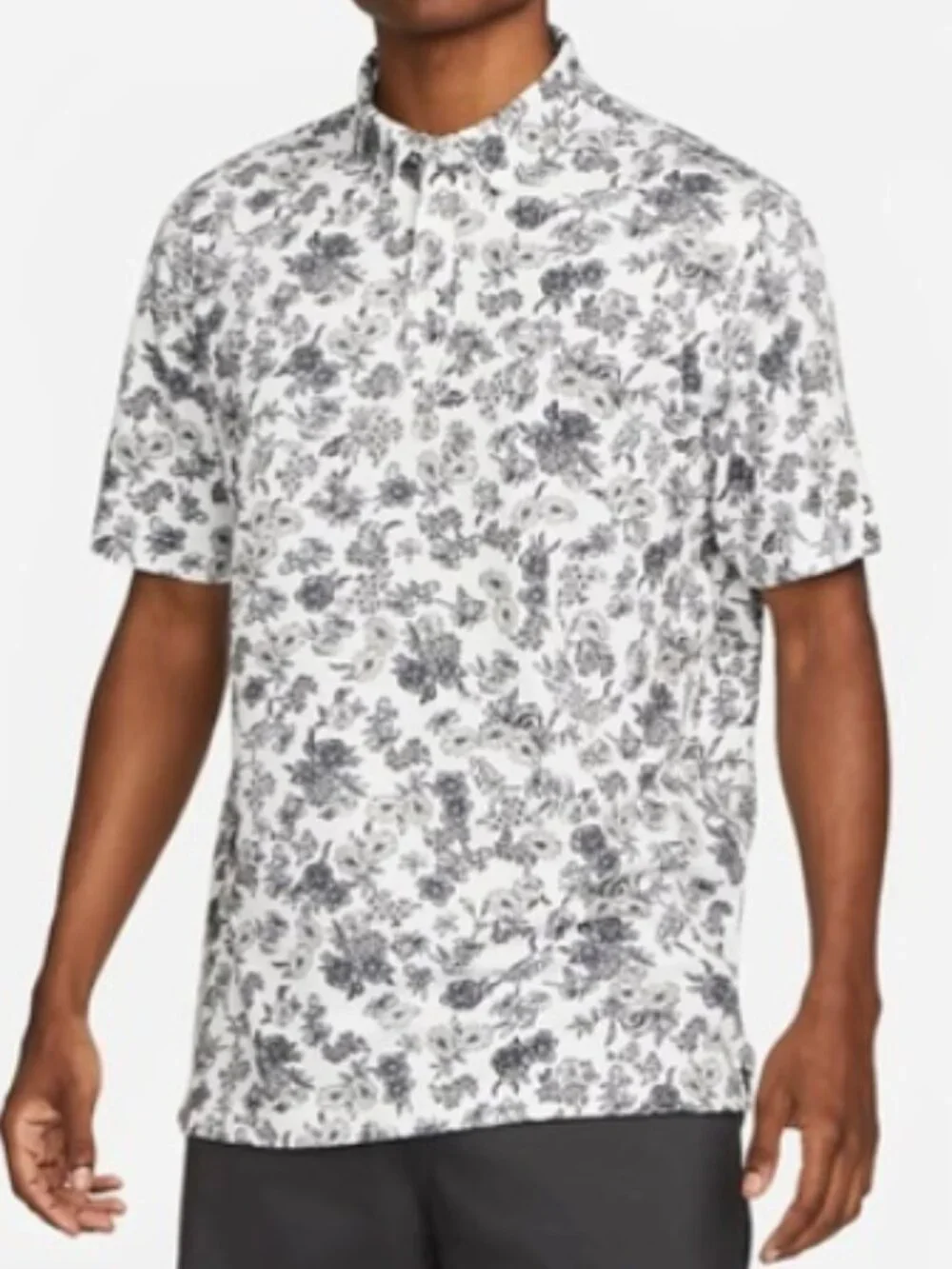 Nike Dri-FIT Player Floral Print Golf Polo Shirt, Short Sleeve  - Mens 2XL